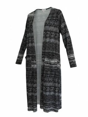 LulaRoe SARAH Black & White Cardigan Sweater Long Duster Size SMALL New With Tag